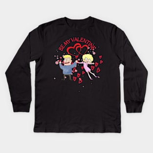 Our love is crazy. He will conquer all, endure all. Kids Long Sleeve T-Shirt